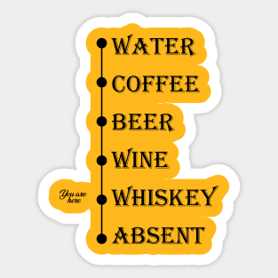 Whiskey You Are Here Sticker